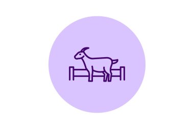 Keçi Çiti Hattı, vektör, piksel mükemmel, illüstratör dosyası