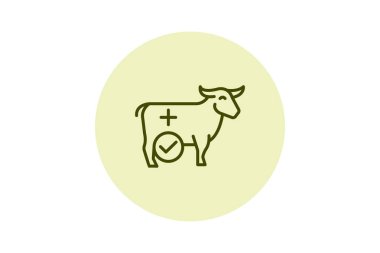 Çiftlik hayvanları Sağlık Kontrolü, vektör, piksel mükemmel, illüstratör dosyası