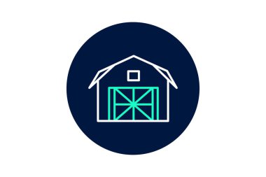 Çiftlik hayvanları ahırı kapısı, vektör, piksel mükemmel, illüstratör dosyası