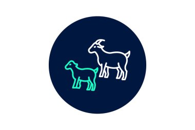 Keçi Çocuklu, vektör, piksel mükemmel, illüstratör dosyası