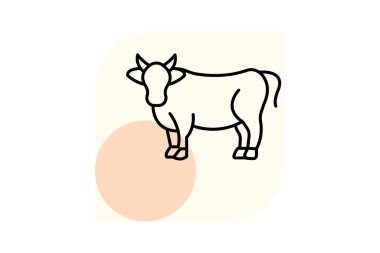 İnek Alan, vektör, piksel mükemmel, illüstratör dosyası