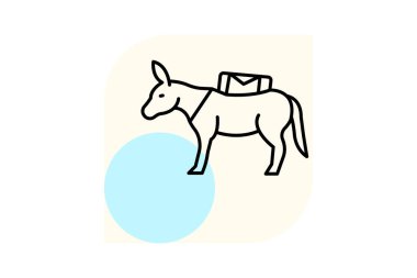 Eşek Taşıma Yükü, vektör, piksel mükemmel, illüstratör dosyası