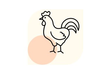 Horoz ötüşü, vektör, piksel mükemmel, illüstratör dosyası