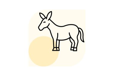 Eşek Sabit, vektör, piksel mükemmel, illüstratör dosyası