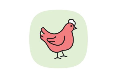 Tavuk gagalama, vektör, piksel mükemmel, illüstratör dosyası