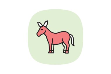 Eşek Sabit, vektör, piksel mükemmel, illüstratör dosyası