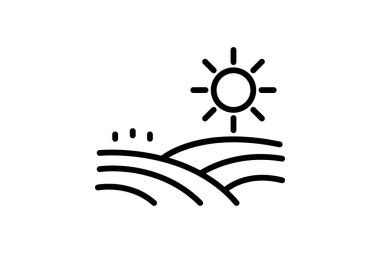 Erken Sabah Sahası, vektör, piksel mükemmel, illüstratör dosyası