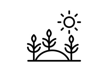 Ekinlere Sabah Işığı, vektör, piksel mükemmel, illüstratör dosyası