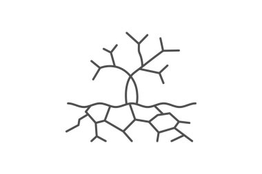 Kuru toprak alanı, vektör, piksel mükemmel, illüstratör dosyası