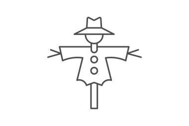 Korkuluk Alanda, vektör, piksel mükemmel, illüstratör dosyası