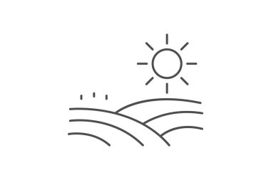 Erken Sabah Sahası, vektör, piksel mükemmel, illüstratör dosyası