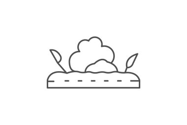 Mulched Garden Field, vektör, piksel mükemmel, illüstratör dosyası