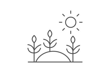 Ekinlere Sabah Işığı, vektör, piksel mükemmel, illüstratör dosyası