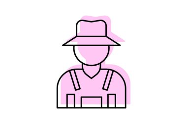 Çiftçi Alan, vektör, piksel mükemmel, illüstratör dosyası