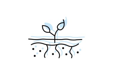 Kökleri, vektörü, pikseli olan toprak mükemmel, illüstratör dosyası