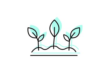 Filizlenme bitkileri, vektör, piksel mükemmel, illüstratör dosyası