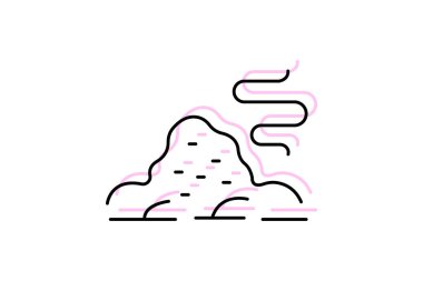 Tozlu Ekin Yolu, vektör, piksel mükemmel, illüstratör dosyası