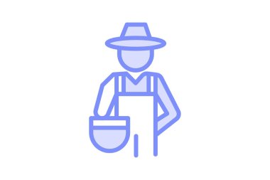 Sepet, vektör, piksel ile Çiftçi mükemmel, illüstratör dosyası