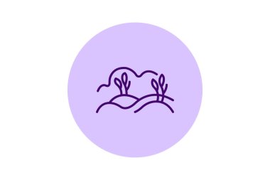 Çalılıklarlı Alan, vektör, piksel mükemmel, illüstratör dosyası