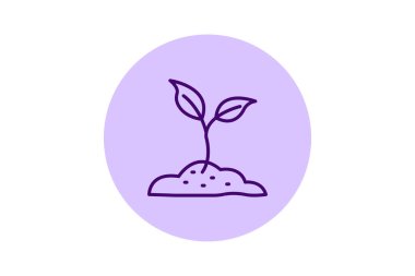 Filizlenme Toprakta, vektör, piksel mükemmel, illüstratör dosyası