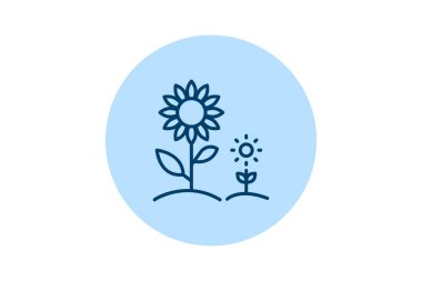 Ayçiçeği Alanı, vektör, piksel mükemmel, illüstratör dosyası