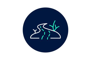 Alan içindeki pislik yolu, vektör, piksel mükemmel, illüstratör dosyası