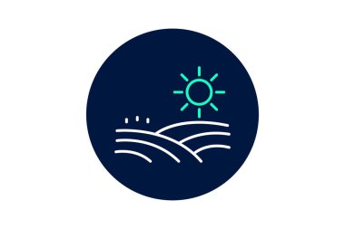 Erken Sabah Sahası, vektör, piksel mükemmel, illüstratör dosyası