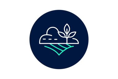 Çiftçilik Arazi Yaması, vektör, piksel mükemmel, illüstratör dosyası