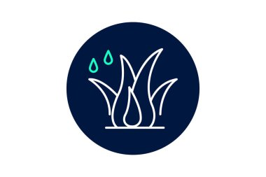 Çiyli çim, vektör, piksel mükemmel, illüstratör dosyası