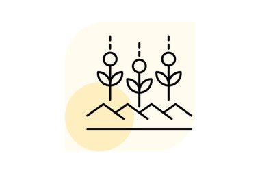 Yeşil Ekin Satırları, vektör, piksel mükemmel, illüstratör dosyası