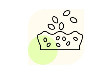 Tohumlu toprak, vektör, piksel mükemmel, illüstratör dosyası