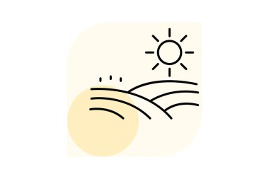 Erken Sabah Sahası, vektör, piksel mükemmel, illüstratör dosyası