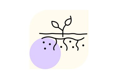 Kökleri, vektörü, pikseli olan toprak mükemmel, illüstratör dosyası