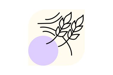 Buğday Rüzgarda Sallanıyor, vektör, piksel mükemmel, illüstratör dosyası