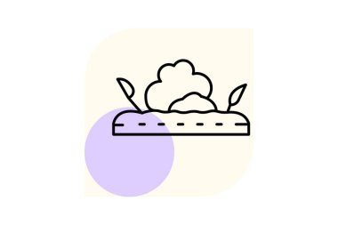 Mulched Garden Field, vektör, piksel mükemmel, illüstratör dosyası