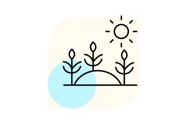 Ekinlere Sabah Işığı, vektör, piksel mükemmel, illüstratör dosyası