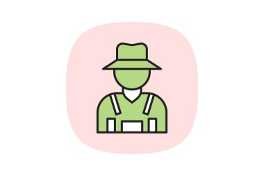 Çiftçi Alan, vektör, piksel mükemmel, illüstratör dosyası