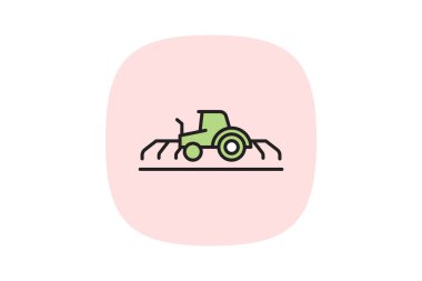 Traktör, vektör, piksel ile Alan Mükemmel, illüstratör dosyası