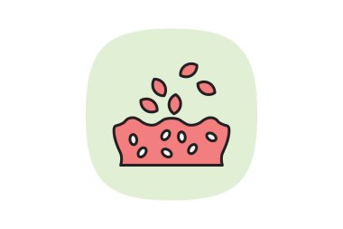 Tohumlu toprak, vektör, piksel mükemmel, illüstratör dosyası