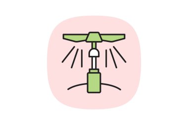 Çiftlik fıskiyesi, vektör, piksel mükemmel, illüstratör dosyası