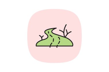 Alan içindeki pislik yolu, vektör, piksel mükemmel, illüstratör dosyası