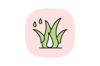 Çiyli çim, vektör, piksel mükemmel, illüstratör dosyası