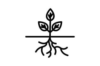 Köklü büyüme, vektör, piksel mükemmel, illüstratör dosyası