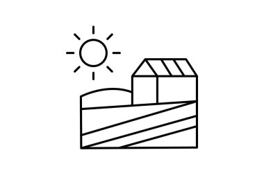 Farm Morning View, vektör, piksel mükemmel, illüstratör dosyası