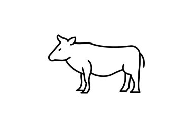 Sığır Alan, vektör, piksel mükemmel, illüstratör dosyası