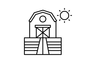 Çiftlik Alanı Aç, vektör, piksel mükemmel, illüstratör dosyası