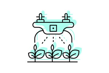 Hassas tarım, vektör, piksel mükemmel, illüstratör dosyası