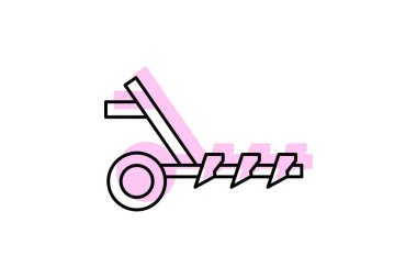 Günlük Plough, vektör, piksel mükemmel, illüstratör dosyası