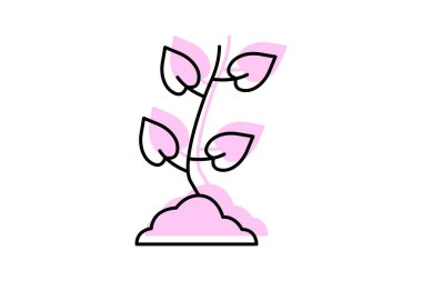 Taze fidan, vektör, piksel mükemmel, illüstratör dosyası