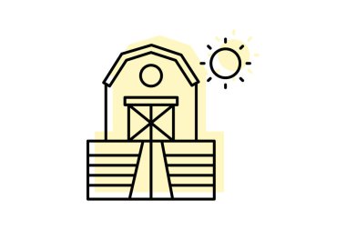 Çiftlik Alanı Aç, vektör, piksel mükemmel, illüstratör dosyası